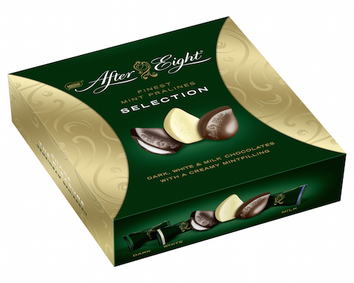 After Eight Finest Mint Pralines Selection 122g - 17個の個別包装チョコレートが入ったギフトボックス - Natural German