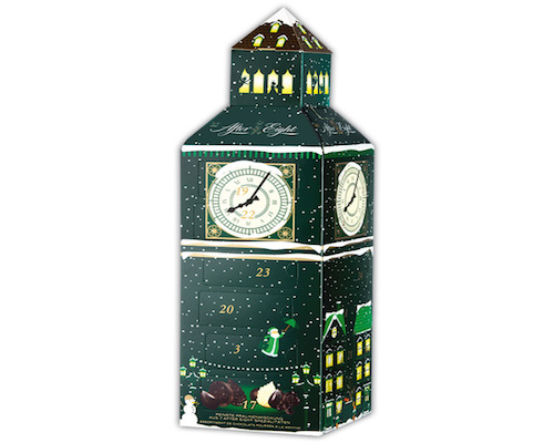 After Eight Advent Calendar Big Ben 185g - Advent calendar in three-dimensional Big Ben shape with 24 chocolate and peppermint pralines, 7 assorted - Natural German