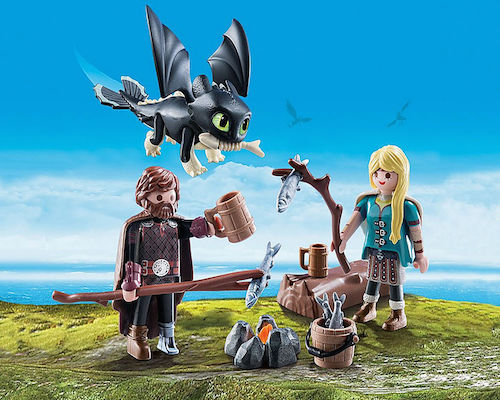 Playmobil Dragons Hicks und Astrid mit Babydrachen