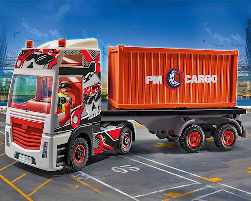 Playmobil City Action 貨物コンテナ付きトラック
