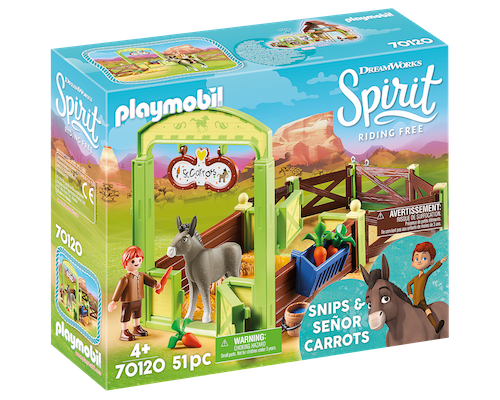 Playmobil Spirit Snips and Mr. Carrot with Horse Stall