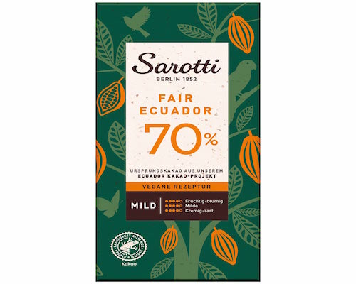 Sarotti Fair Ecuador 70% Kakao Vegan 100g