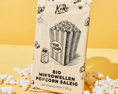 KoRo Organic Microwave Popcorn Salty 90 g