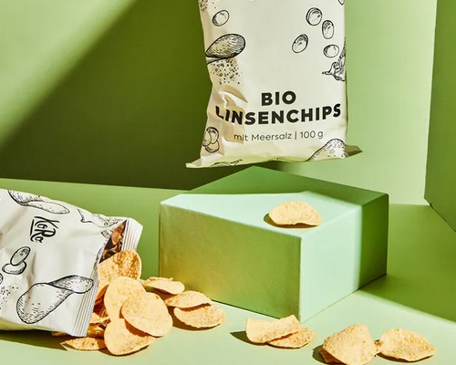 KoRo Organic Lentil Chips with Sea Salt 100g