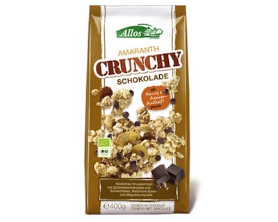 Allos Amaranth Crunchy Schokolade 400g