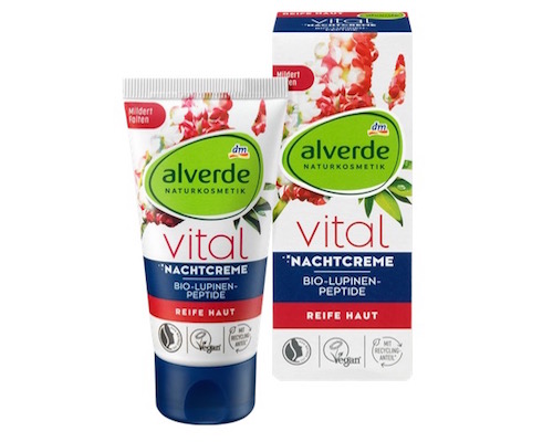 dm Alverde Vital ナイトクリームオーガニックルパンペプチド50ml