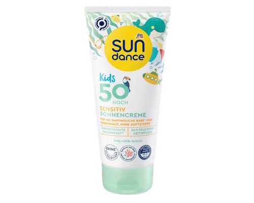 dm SUNdance 日焼け止めキッズセンシティブ SPF 50 100ml