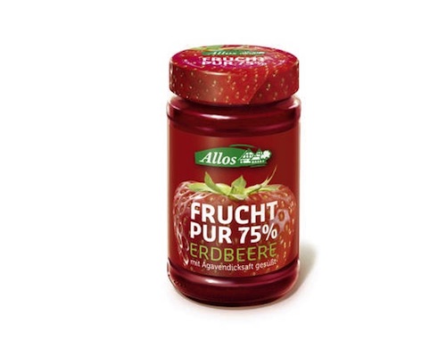 Allos Frucht Pur 75% Erdbeere 250g