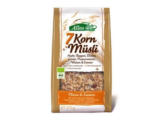 Allos 7 Korn Müsli Nüsse & Saaten 375g