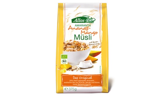 Allos Amaranth Pineapple Mango Muesli 375g Allos Amaranth Pineapple Mango Muesli 375g