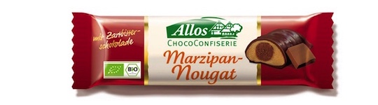 Allos ChocoConfiserie Marzipan-Nougat Riegel 35g
