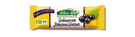 Allos Fruchtschnitte Schwarze Johannisbeere 30g