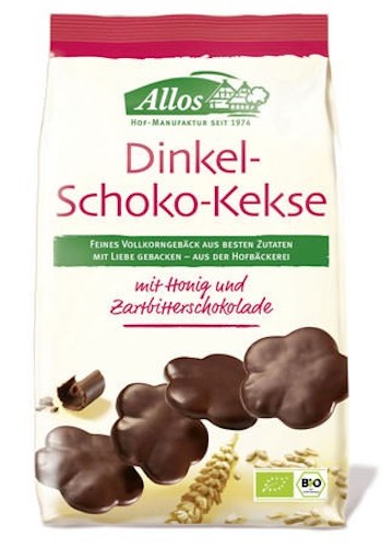 Allos Spelt Choco-Cookies with Dark Chocolate 125g