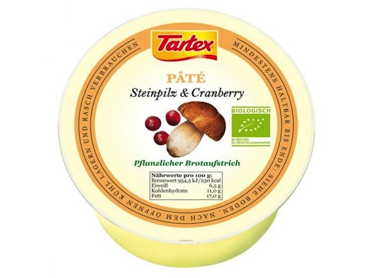 Tartex Pâté Steinpilz & Cranberry 75g Tartex Pâté Steinpilz & Cranberry 75g