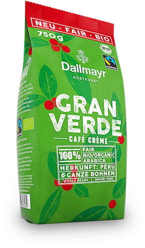 Dallmayr Granverde Whole Beans Organic 750g