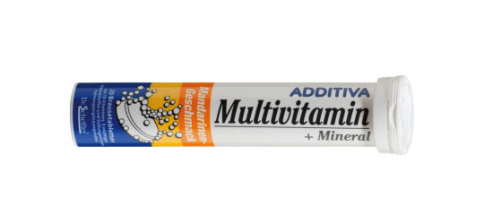 Additiva Multivitamine + Mineral Brausetabletten Mandarine 86g