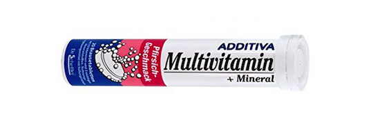 Additiva Multivitamin + Mineral Brausetabletten Pfirsich 86g