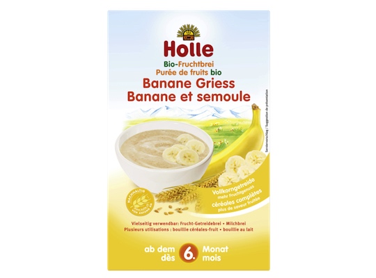 Holle Organic Fruit Porridge Banana Semolina 250g