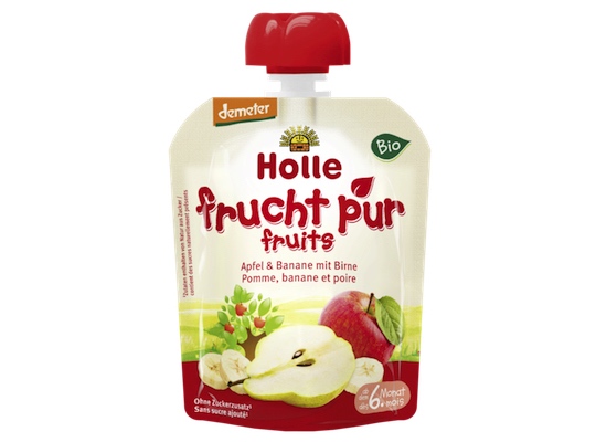 Holle Pure Fruit Apple & Banana With Pear 90g