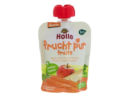 Holle Frucht Pur Apfel mit Karotte & Pastinake 90g