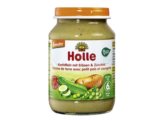 Holle Potatoes With Peas & Zucchini Babyglass 190g