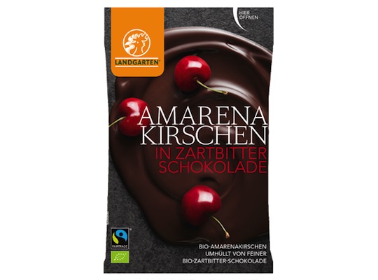 Landgarten Amarena Cherries in dark chocolate 50g