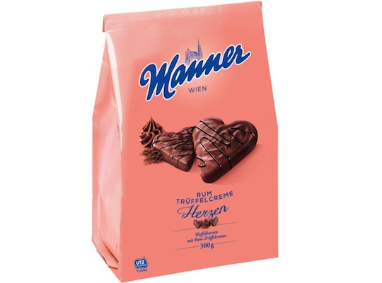 Manner Hearts Rum-Trufflecream 300g