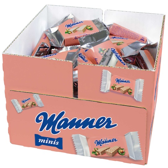 Manner Wafer Fingers Neapolitaner Minis 60 pieces each 900g