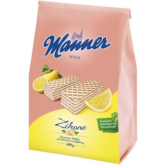 Manner Wafer Fingers Lemon 400g