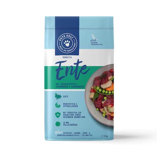 Pets Deli Trockenfutter Ente Sensitiv 2kg Pets Deli Trockenfutter Ente Sensitiv 2kg
