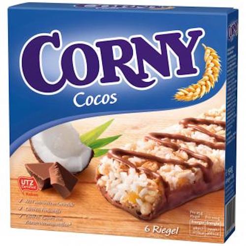 Corny Coconut 6pcs. - 6 seperately packed muesli bars, coated with milk chocolate - Natural German