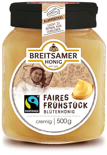 Breitsamer Fair Trade Creamy Flower Honey - natural fairtrade honey, no artificial colors, preservatives and flavors - Natural German