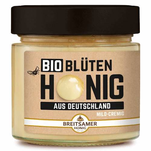 Breitsamer Creamy Organic Flower Honey from Germany - 100% organic, climate neutral, handcrafted - Natural German
