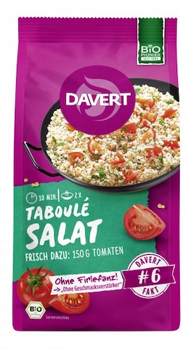 Davert Taboule Salad - vegan and 100% organic - Natural German