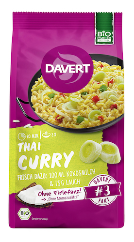 Davert Thai Curry - vegan, glutenfree and 100% organic - Natural German