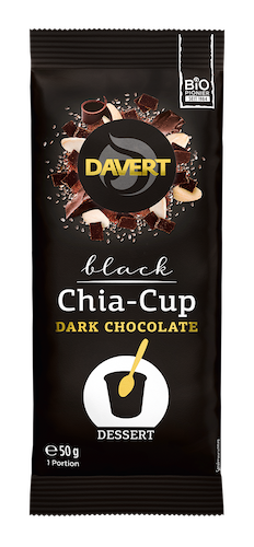 Davert Chia-Cup Dark Chocolate - vegan, glutenfree, 100% organic, free of palm oil - Natural German