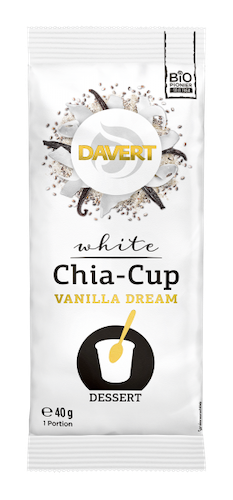 Davert Chia-Cup Vanilla Dream - vegan, glutenfree, 100% organic, free of palm oil - Natural German