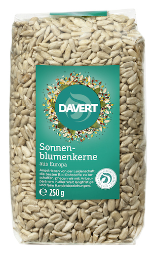 Davert Sunflower Seeds - vegan and 100% organic, from Europe - Natural German