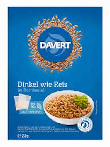 Davert Spelt Like Rice in Cooking Bag - vegan and 100% organic, from Austria - Natural German