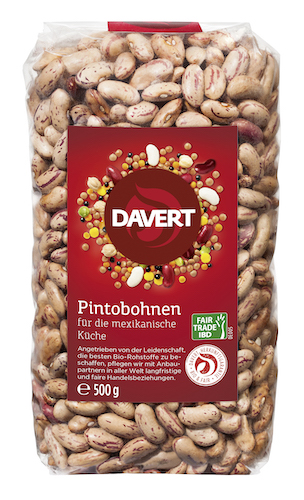 Davert Pinto Beans Fair Trade 500g - vegan, glutenfree and 100% organic, fair trade - Natural German