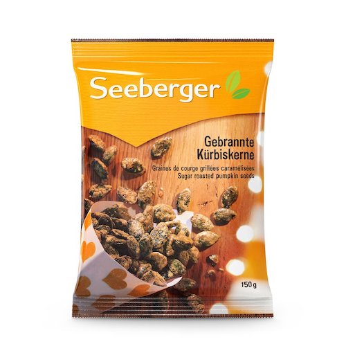 Seeberger Caramelized Pumpkinseeds 150g - vegan and glutenfree - Natural German