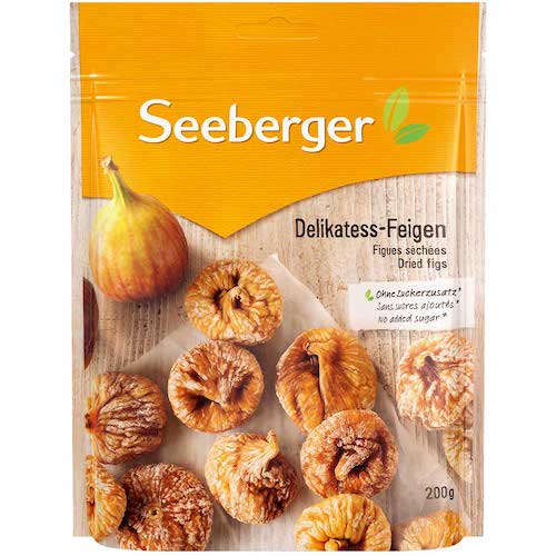 Seeberger Premium Figs 200g - vegan and glutenfree, no sugar or preservatives added - Natural German