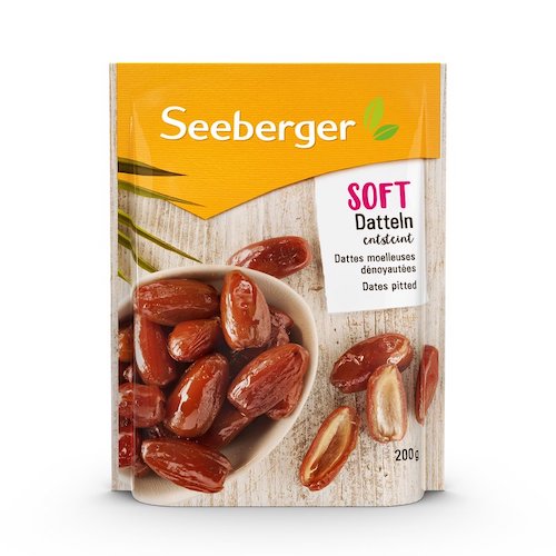 Seeberger Soft Dates Pitted 200g - vegan and glutenfree - Natural German