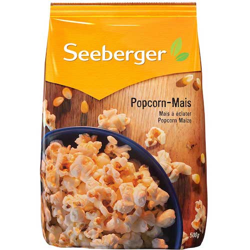 Seeberger Corn for Popcorn 500g - vegan, lacto- and glutenfree - Natural German