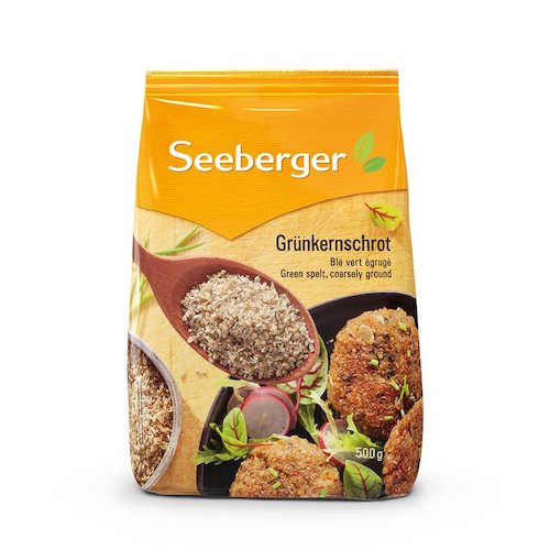 Seeberger Green Spelt Coarse Meal 500g - vegan, lactofree, no sugar added - Natural German