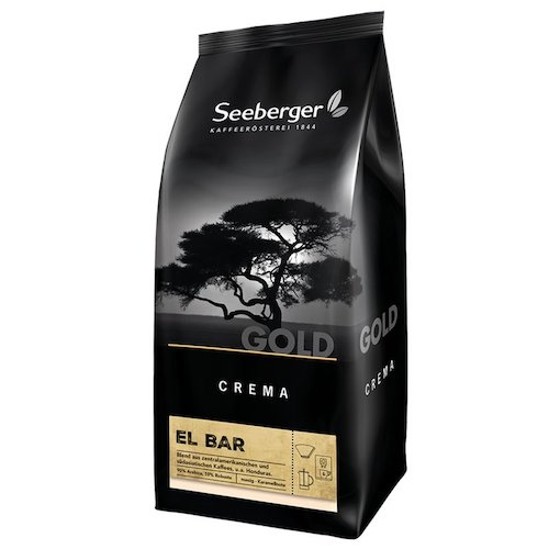 Seeberger Coffee "El Bar" Whole Beans 250g - vegan and glutenfree, no preservatives added - Natural German