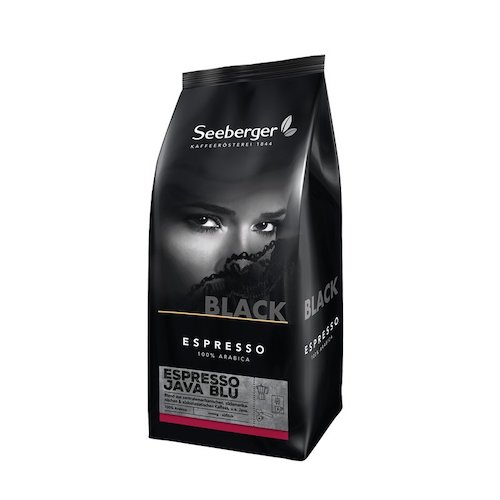 Seeberger Espresso "Java Blu" Whole Beans 250g - vegan and glutenfree, no preservatives added - Natural German