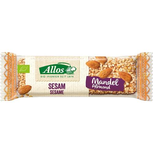 Allos Bar Sesame, Brittle and Almond 30g - vegetarian and lactofree, 100% organic - Natural German