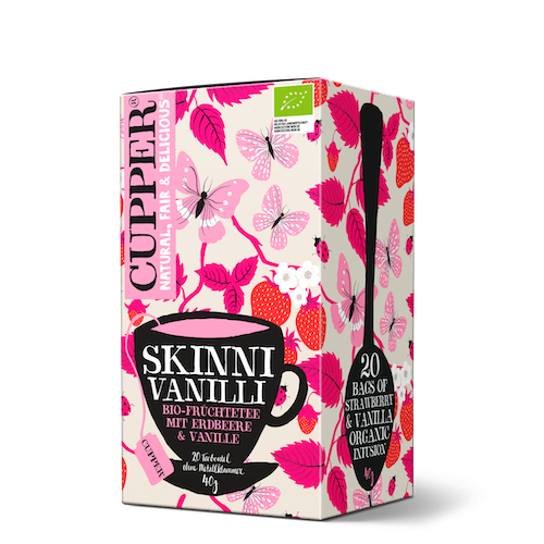 CUPPER Skinni Vanilli Tea 40g - 20 tea bags, lactofree, 100% organic - Natural German