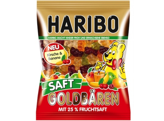 Haribo Juicy Gold-Bears 160g - gummy bear mix with fruit juice - Natural German